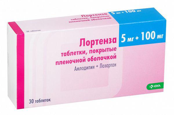 ЛОРТЕНЗА 5МГ+100МГ №30 ТБ.П/О